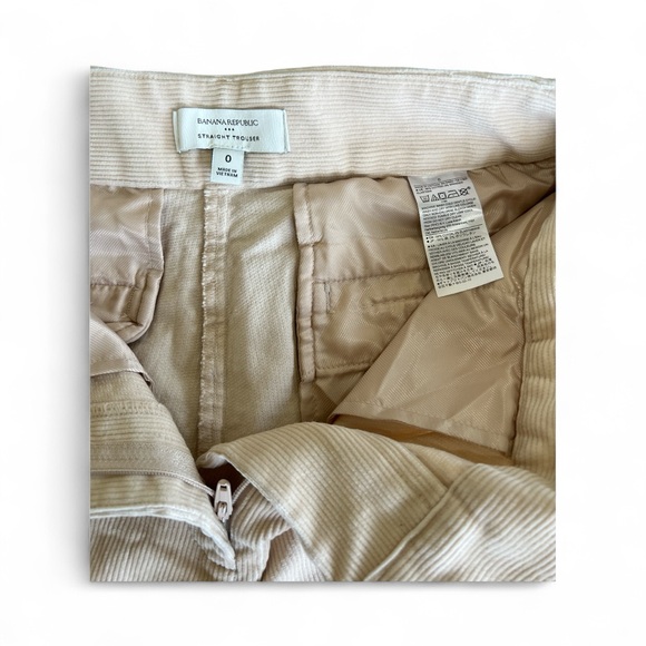 Banana Republic Beige Corduroy Trousers-size 0 - Picture 3 of 5